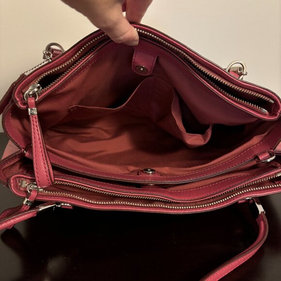 Coach Christie Carryall in Crossgrain Leather Coach Rose Pink Crossgrain Leather Christie Satchel